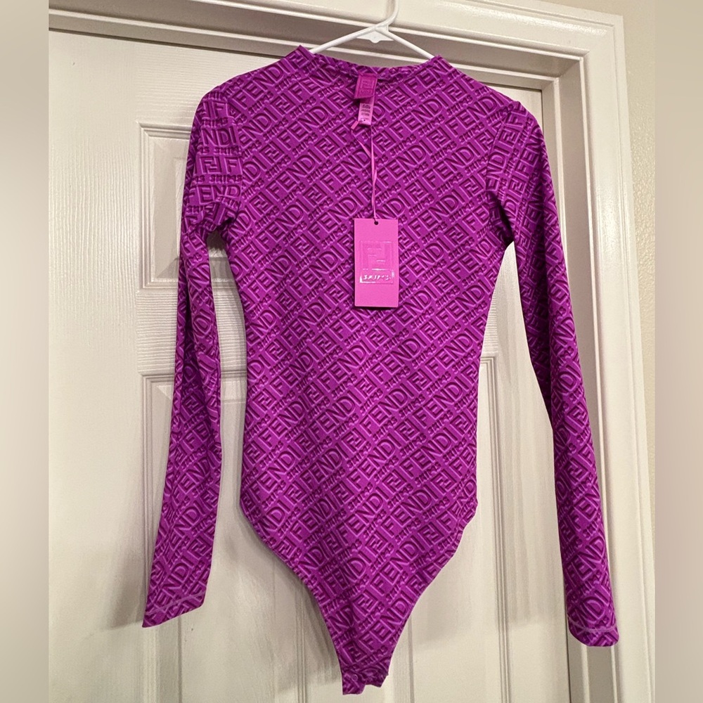 Fendi X Skims mock neck long sleeve bodysuit in Colorado M